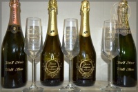 набор шампанского с бокалами на свадьбу